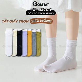 [FLASHSALE] Tất giấy nữ mỏng nhẹ thoáng mát GOMTAT, vớ nữ trơn mùa hè, mềm mịn, thoáng khí - HOT-1304