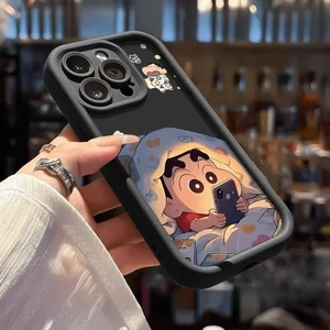 Ốp lưng Iphone Shin cậu bé bút sáp lén xem điện thoại cho iPhone 12 13 14 16 15 11 pro max plus 7 xr xs