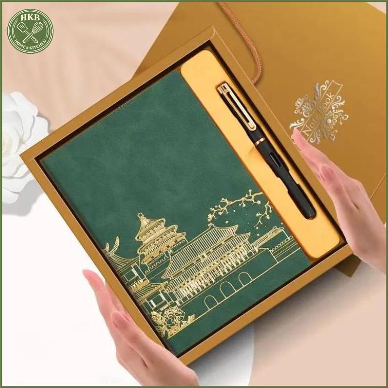BỘ SỔ TAY A5 CAO CẤP HỘP QUÀ – QUÀ TẶNG VĂN PHÒNG & SỰ KIỆN CÔNG TY – THIẾT KẾ CỔ ĐIỂN