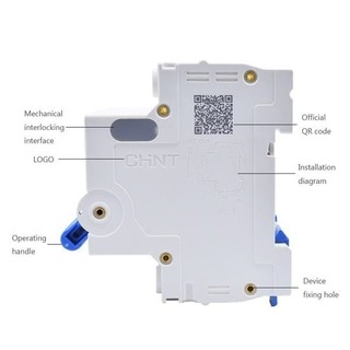 (Freeship) Cầu dao Aptomat an toàn MCB NXB-63 2 Pha 6A - 63A dòng cắt 6kA, Hãng CHINT (Hàng chính hãng xuất khẩu)