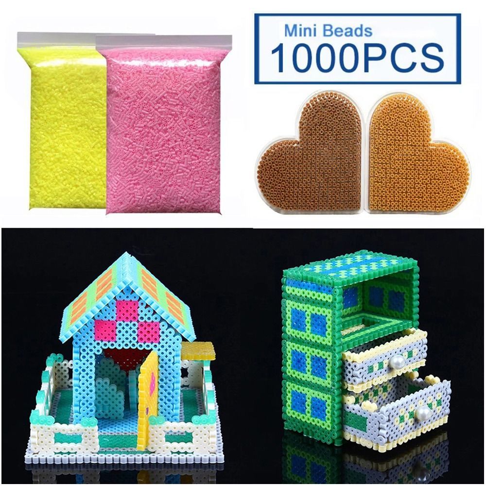 SNUGHOUSE 1000 Hạt Cầu Chì Rải 2.6mm Mini Perler Hama Cao Cấp, Sáng Tạo Thu Nhỏ Thủ Công DIY Giáo Dục