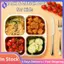 Hộp Bento 4 ngăn bằng thép không gỉ chống rò rỉ, Hộp đựng đồ ăn nhẹ cho trẻ em và người lớn, Lý tưởng để chuẩn bị bữa ăn & du lịch