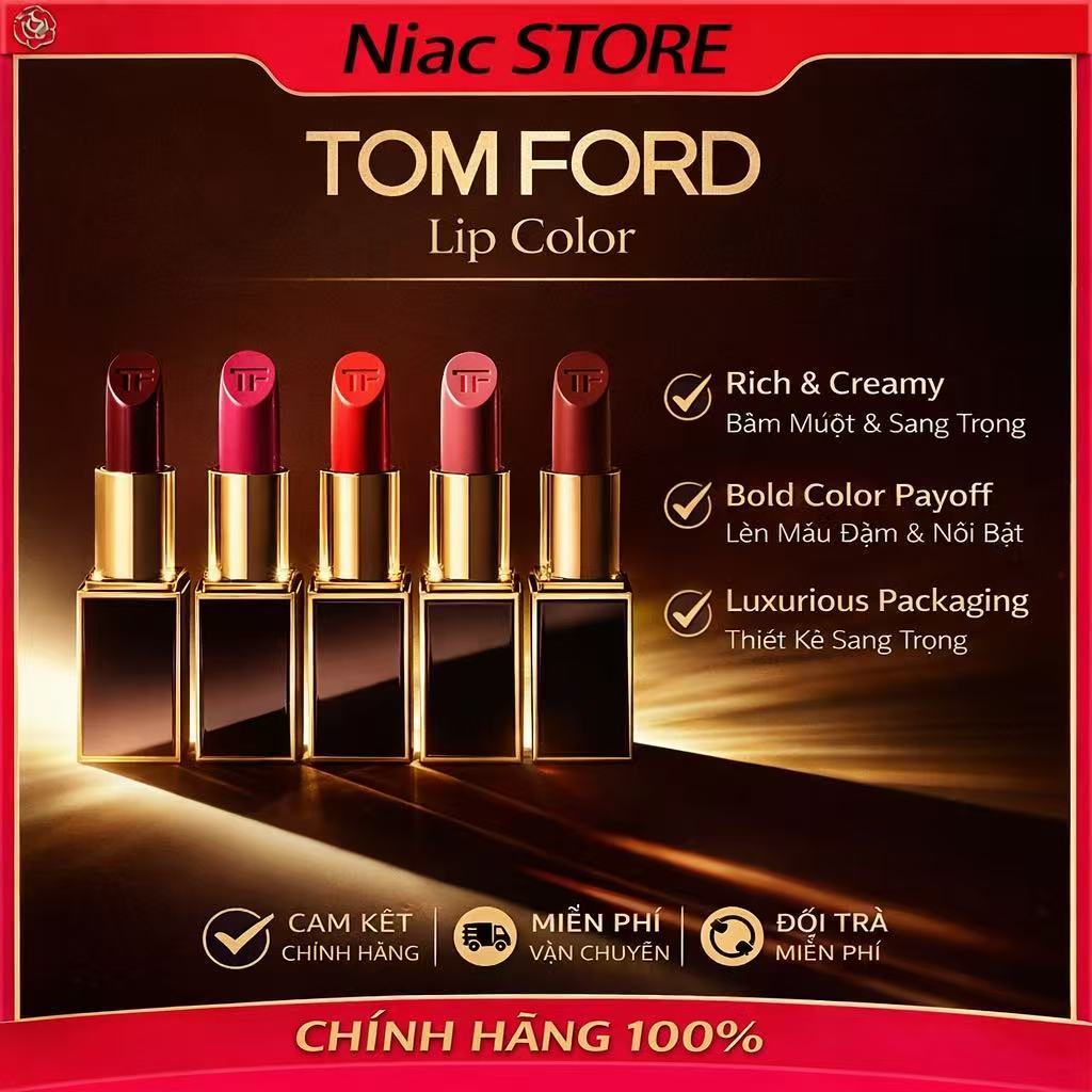 【Chính Hãng】Son Tom Ford  TF Rouge Lip Color Matte Mẫu Mới 2025 Fullbox / Fullsize