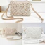 Túi dệt rỗng PYCOU, Túi đi biển Boho hình chữ nhật bằng da PU, Túi đeo chéo dây kéo phong cách Bohemian Trang phục kỳ nghỉ