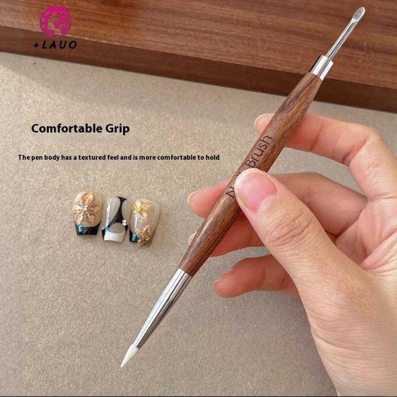 Springevenstar Gỗ Đôi Đầu Móng Tay Nghệ Thuật Bàn Chải Khắc Hoa Tranh Bút Trộn Bút DIY Dụng Cụ Làm Móng Tay Đa Năng Springevenstar