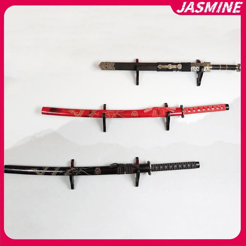 JASMINE Treo Tường Gỗ Thanh Kiếm Đứng Móc Treo Có Thể Điều Chỉnh Màn Hình Ra Cosplay Đũa Phép Thanh Kiếm Cho Samurai Ra JASMINE
