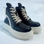 Mùa Thu Đông Nam Nữ Đen Trắng Da Bò Dày Đế Ngược Tam Giác Giày Cao Cấp Nam High Street Giày Tăng Chiều Cao Giày Martin Boots