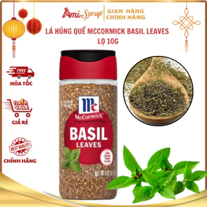 Lá Húng Quế McCormick Basil Leaves Lọ 10g, Gia Vị Nấu Ăn Cao Cấp Chuẩn Vị Nhà Hàng