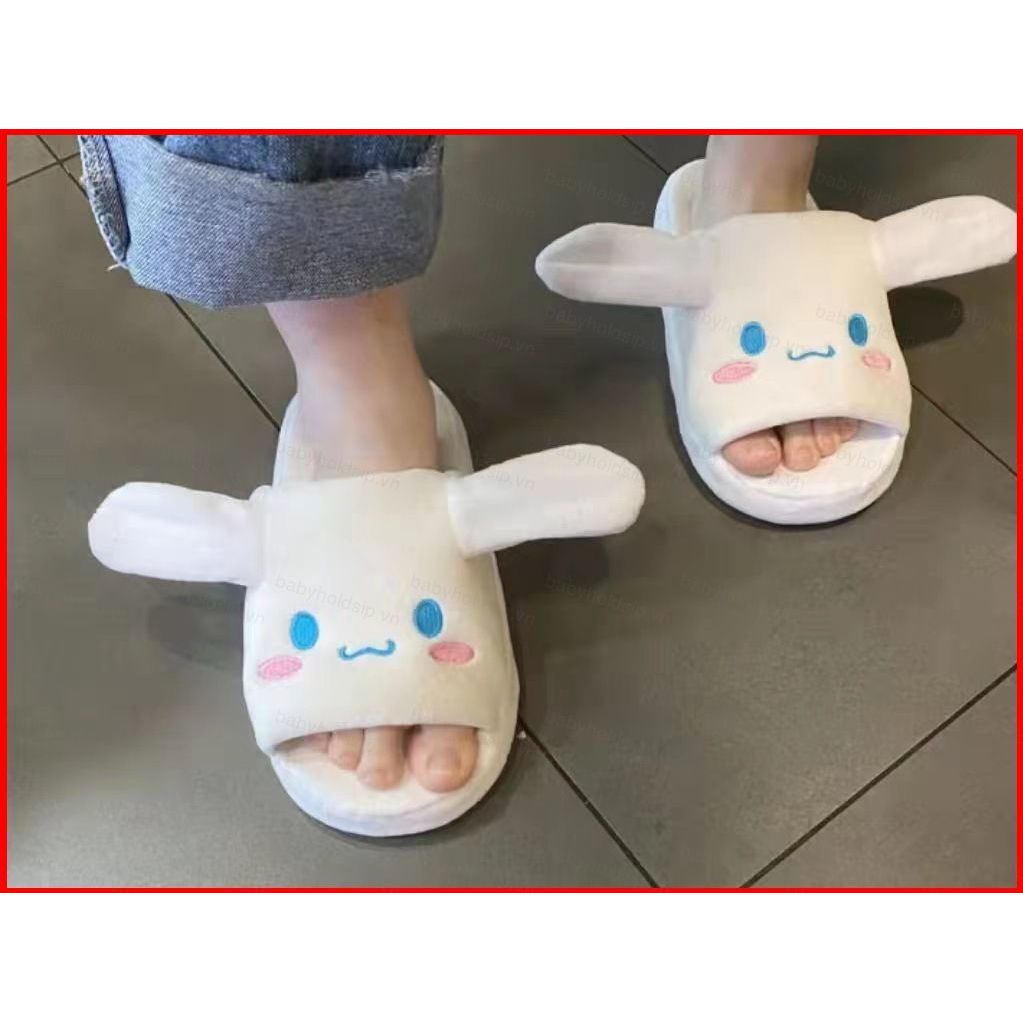 BS1 Cinnamoroll Dép di chuyển tai Sáng tạo và đáng yêu mùa xuân thu đông dép đi trong nhà sang trọng giày dễ thương