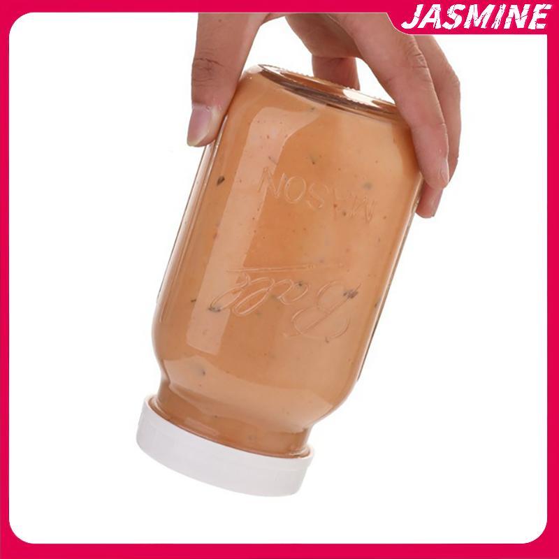 JASMINE 10pc Trắng Mason Đóng Hộp Bình Uống Nắp 70mm / 86mm Đường Kính Trong Vỏ Nhựa Không Lót Nắp Gân Nắp Bảo Quản Thay Thế JASMINE