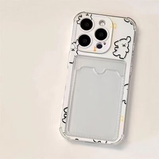 Dành Cho IPhone 17 16 15 14 13 12 11 Pro Max X XR XS Max 7 8 Plus Dễ thương puppy rỗng thẻ ảnh túi điện thoại trường hợp