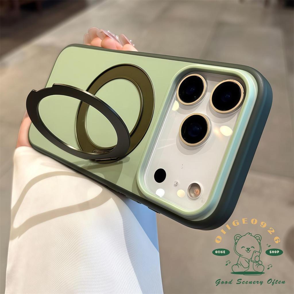 【 Ốp lưng iPhone17 】 Màu cam Chống rơi Chất lỏng xoay siêu mỏng Giá đỡ từ tính Vỏ điện thoại iphone17 Pro Max 16 15 cho vỏ iPhone Vỏ mềm silicon TPU chống sốc