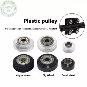 PUSKY CNC Nhựa POM Lớn Bánh Xe Nhỏ Có Vòng Bi Idler V-Slot Nhôm Hồ Sơ Perlin Ròng Rọc Cho Máy In 3D Ender3 V2 VN