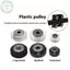PUSKY CNC Nhựa POM Lớn Bánh Xe Nhỏ Có Vòng Bi Idler V-Slot Nhôm Hồ Sơ Perlin Ròng Rọc Cho Máy In 3D Ender3 V2 VN