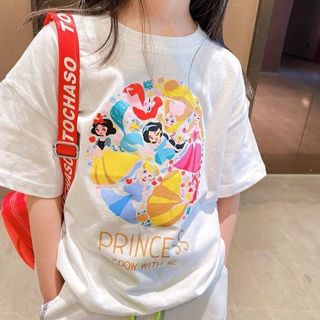 Áo thun công chúa Disney cho bé gái – Áo tay ngắn cotton in hình hoạt hình dễ thương mùa hè cho bé