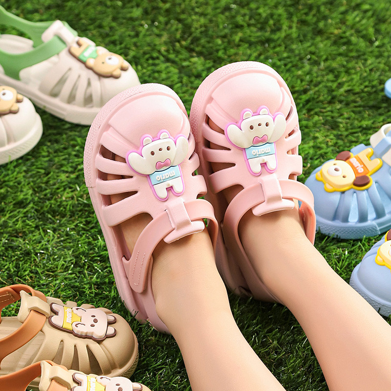 Cheerful Mario giày sandal bệt cho bé sandal rọ cho con nít trẻ em hoạt hình thời trang, chống va chạm, chống trượt, mềm mại