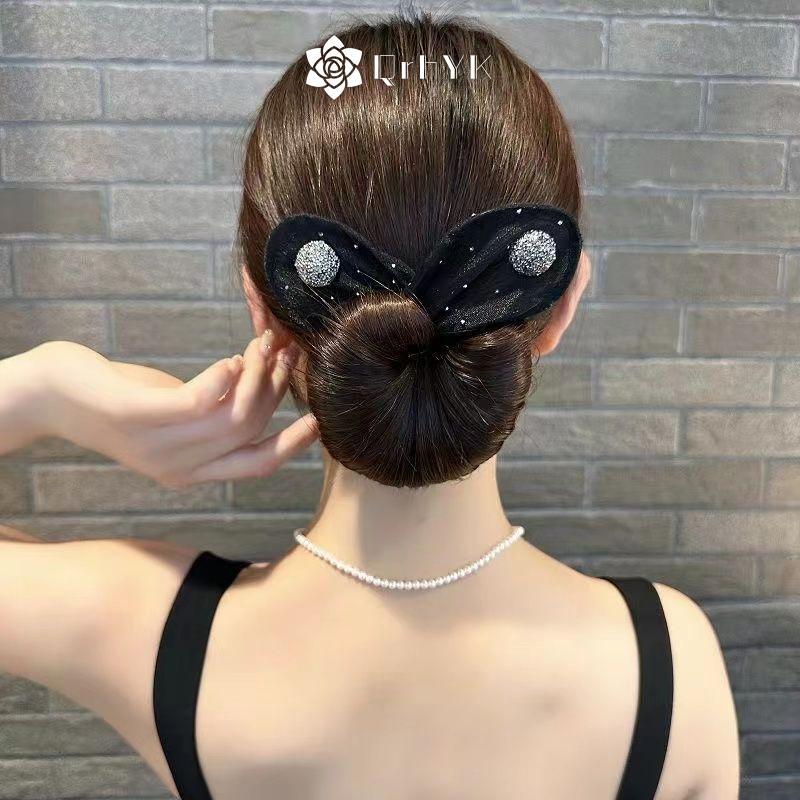Phụ kiện tóc lưới nơ thỏ tai - dây đeo tóc xoắn ma thuật mới