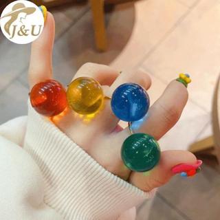 Nhẫn Mở Đá Trong Suốt từ Nhựa và Thép Không Gỉ - Phù Hợp cho Nữ và Bé Gái