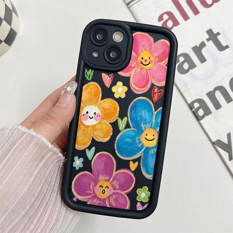 Ốp Lưng Cho Samsung Galaxy S26 S25 S24 S23 S22 S21 S20 Plus Ultra FE A04S A03S A02 M02 A12 M12 M32 A20 A30 A50S A30S Thiết Kế Mắt Thiên Thần Chống Rơi Họa Tiết Hoa JGS134