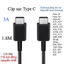Cáp sạc Type C dài 1.8m - 3A công suất 25W/45W/65W dành cho các dòng Samsung S23S24,S25/Note10/Zflip