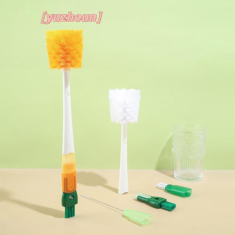 Bộ cọ đa năng 5 trong 1 tay cầm dài, bàn chải cốc, đầu thay thế, phụ kiện làm sạch nhà bếp