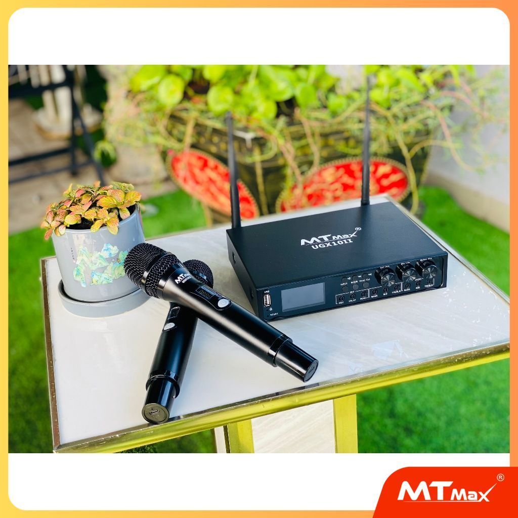 Micro Đầu Thu Nhỏ Chính Hãng MTMAX UGX10II  DSP Sóng UHF Chỉnh Echo,tone,volume...
