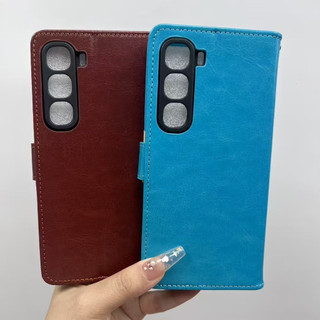 Áp dụng cho INFINIX HOT 60 PRO + X6886 HOT 60 PRO plus HOT60PROPLUS Da silicon chống rơi chống cháy nổ cạnh mềm ví thẻ từ khóa tay cầm dây