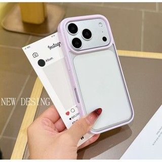 Ốp Lưng Màu Dopamine Cứng Trong Suốt Acrylic Ốp Lưng Điện Thoại Cho iPhone 17 16 15 14 13 12 11 Pro Max Plus