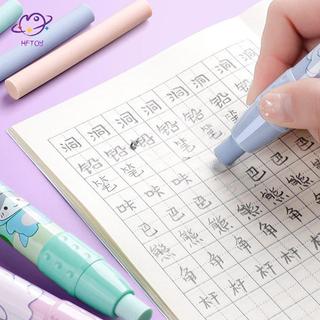 HFTOY Bấm hoạt hình bút chì tẩy Loại bút dễ thương, lõi cao su thay thế, phù hợp học sinh trẻ em, quà tặng văn phòng