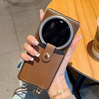 Thích hợp cho Xiaomi 17Ultra Phiên bản Leica Vỏ điện thoại 14u Mạ điện cao cấp 17u Giá đỡ thẻ đeo chéo nữ 15u