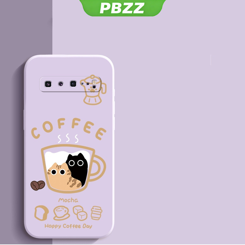 FOR ốp lưng Ốp điện thoại cho SAMSUNG S10 PLUS SAMSUNG S10 PRO, vỏ điện thoại samsung s10, ốp mềm silicone chống sốc, thiết kế mới thẩm mỹ, hình mèo hoạt hình với dây đeo cho bé gái YTSTHM01