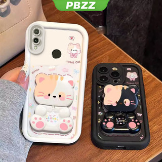 Ốp Lưng Cho huawei y7 2019 huawei y9 2019 huawei y7 pro 2019 Vỏ Điện Thoại Vỏ Mềm Silicon Chống Sốc Thiết Kế Mới Thẩm Mỹ Mèo Hoạt Hình Có Giá Đỡ Cho Gương JTMMZJ01