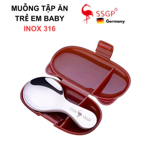 Thìa ăn dặm BABY inox 316L SSGP - Thìa tập ăn Muỗng tập ăn cho bé Muỗng ăn dặm Muỗng cho bé tập ăn