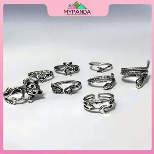 MYPANDA Đôi cánh thiên thần rỗng và mở rộng linh hoạt - Trang sức nhẫn dành cho nữ
