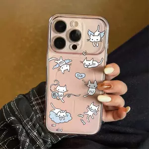 Tập hợp mèo đơn giản cho vỏ điện thoại 16 iPhone17Air Silicon vân 14/13/11Pro