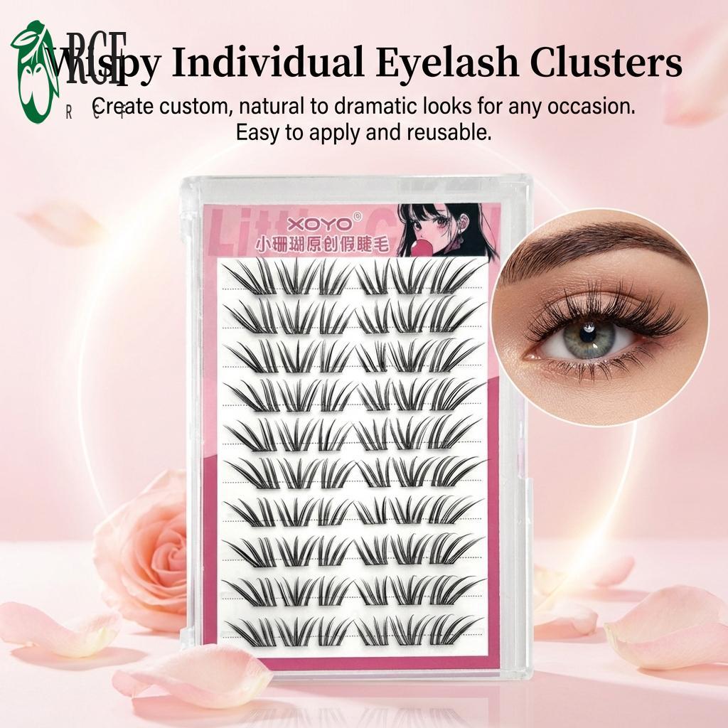 COD+Nhíp tặng kèm✨ Phong Cách Pháp Khối Lượng Tự Nhiên Lông Mi Sợi Tổng Hợp C Curl Đen 9-13mm Có Thể Tái Sử Dụng