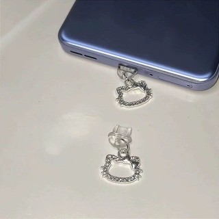 Kawaii KT Cat Design Cổng sạc Nắp bảo vệ phích cắm bụi cho giao diện sạc Ph