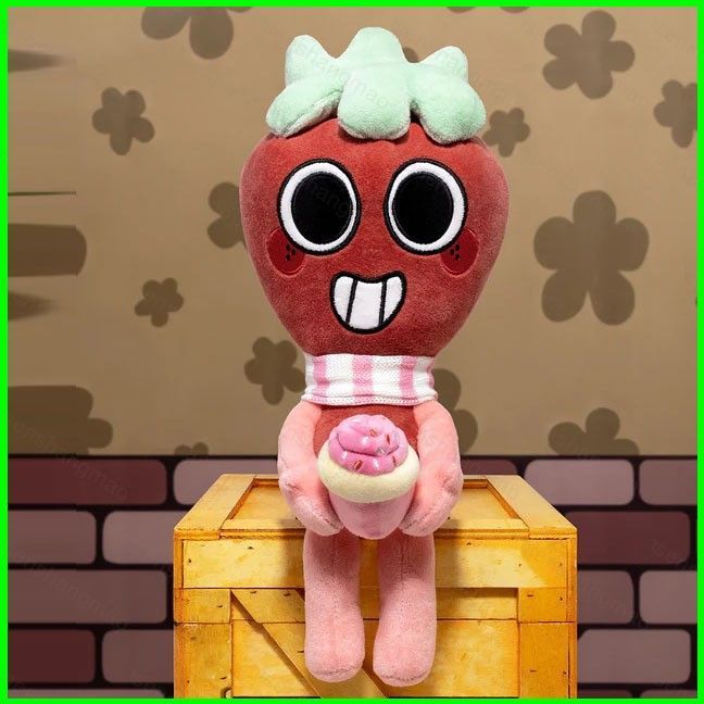 PS1 Dandy 's World Sprout Seedly Plushie Game Merch Búp bê sang trọng dâu tây dễ thương với Cupcake SP1