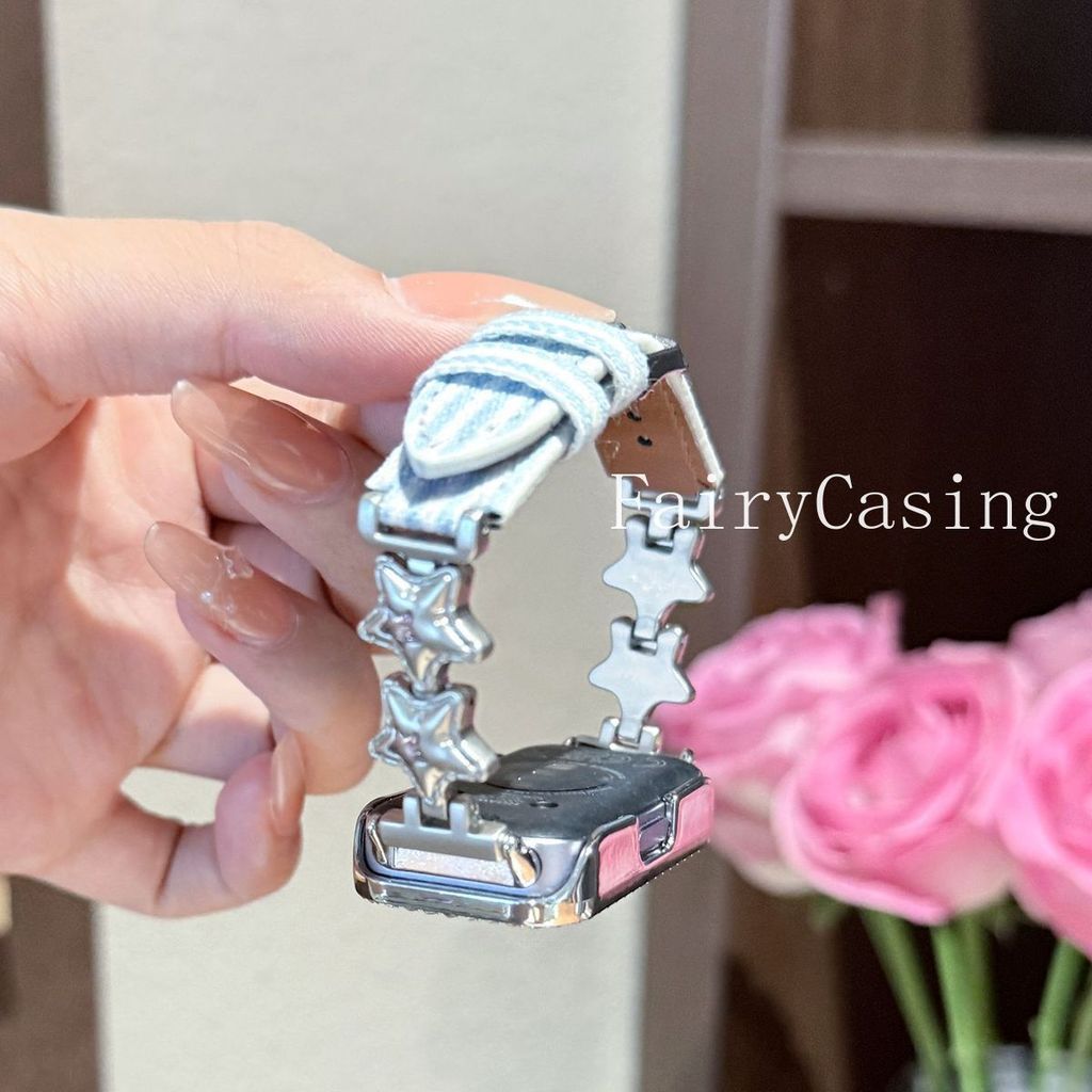 Dây đeo vải sọc ngôi sao thời trang cho Huawei Band 11 Pro 8 9 10 Dây đeo cổ tay Brecelet Huawei Watch Fit 3 4 Dây đeo đồng hồ