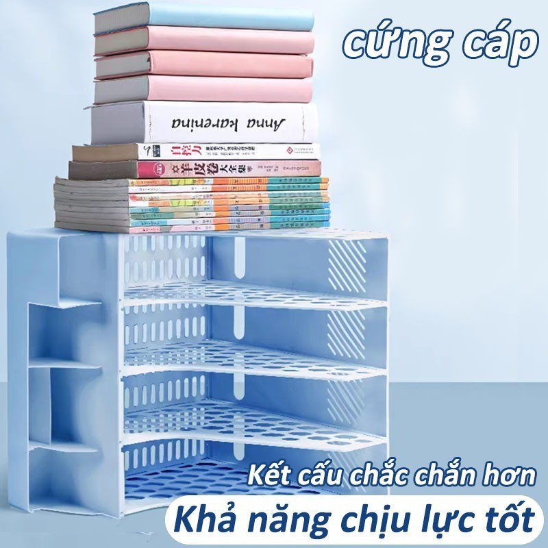 Kệ đựng tài liệu 4 Ngăn – Kệ Văn Phòng Để Bàn, Kệ Đựng Sách Vở Bền Đẹp Gọn Gàng Cho Dân Văn Phòng
