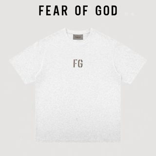 Fugui FG Flocking Letter Tay Ngắn Nam Nữ Cotton Nguyên Chất Mỹ High Street Rời Áo Thun FOG