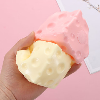 WEAVELYF Phô Mai Bóp Fidget Đồ Chơi, Chống Căng Thẳng Họa Tiết Squishy Jumbo Phô Mai Khối Bóng Căng Thẳng, Chống Nổ Hình Dạng ASMR Đồ Chơi Căng Thẳng Cảm Giác Quà Tặng Sinh Nhật