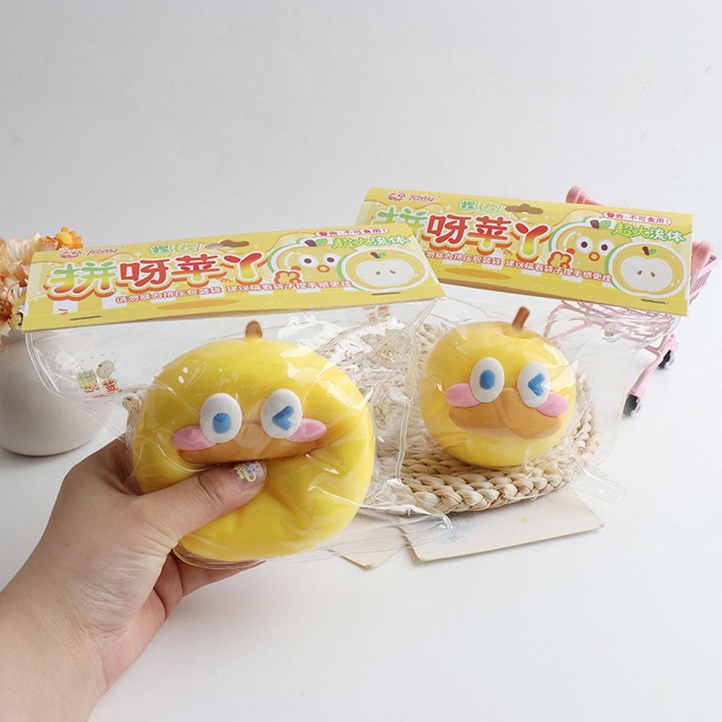 Vịt Vàng Hình Quả Táo Mềm Giảm Căng Thẳng Squishy Đồ Chơi Apple Squishy Căng Thẳng Bóng Fidget Đồ Chơi Cho Trẻ Em saixit2vn