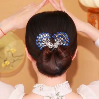 ✪Cảm Thấy Retro Con Công Kẹp Tóc Nữ Đầu Lưng Bud Đầu Tóc Lười Bóng Đầu Xoắn Kẹp Mũ Đội Đầu NSBX