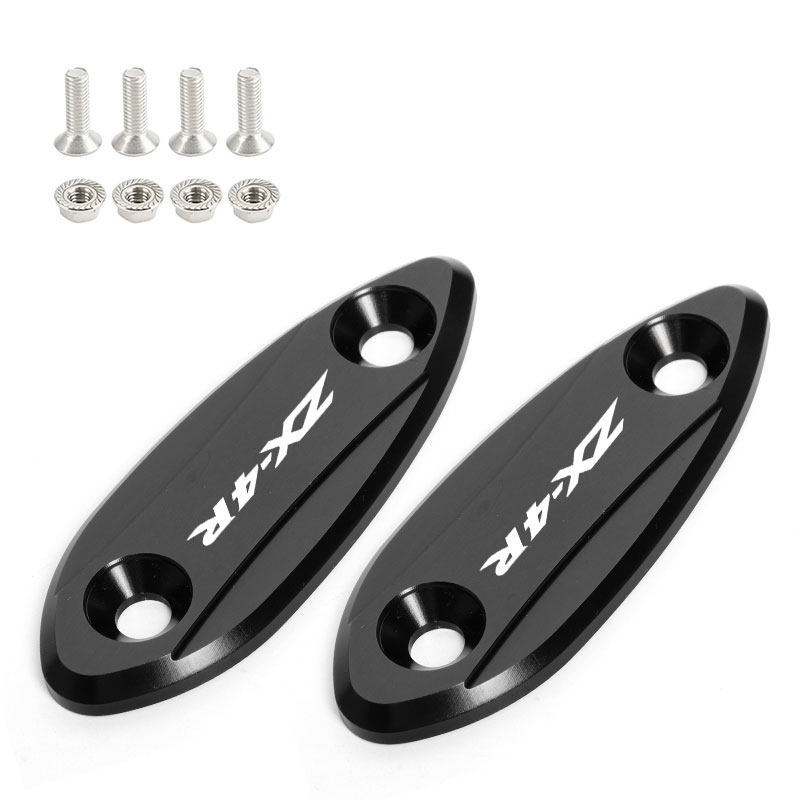 DÀNH CHO KAWASAKI ZX6R ZX4R ZX4RR ZX25R Xe Máy Gương Khối Tắt Tấm Bao Gương Lỗ Nắp CNC Nhôm Trang Trí