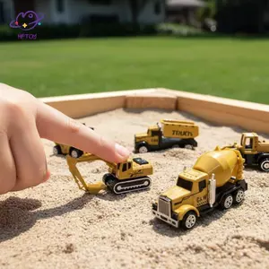 HFTOY Crane Tru Car Set Đỗ Xe Đồ Chơi Hợp Kim Kỹ Thuật Xe Máy Kéo Máy Xúc Bé Trai Xây Dựng Cho Trẻ Em Quà Tặng Sinh Nhật ~