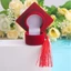 Creative Graduation Cap Rings Holder Jewelry Box Small Storage Case for Daily