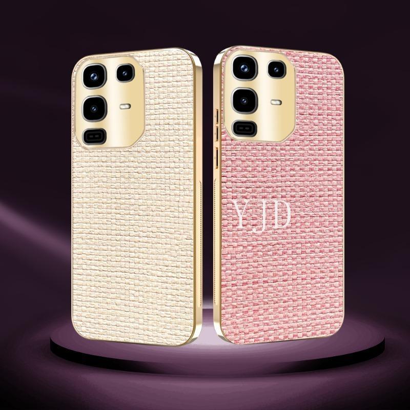 Ốp YJD Cho Infinix Note 50 Pro Plus Note50S X6658 X6855 X6870 X6856 Giỏ Phong Cách Nữ Dệt Khung Mạ Điện Chống Rơi Vỏ Điện Thoại