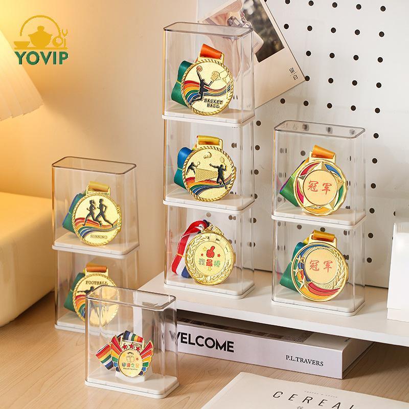 Hộp trưng bày cá nhân huy chương đa chức năng YOVIP, Hộp lưu trữ hình chữ nhật có thể nhìn thấy bằng nhựa trong suốt có thể nhìn thấy VN