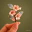 Mẫu mới handmade trâm cài áo từ lụa nhung hoa, phong cách cổ điển, phù hợp làm corsage độc đáo